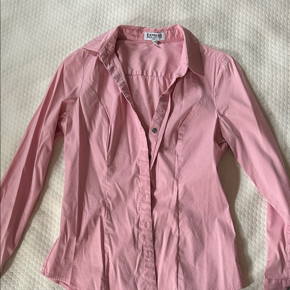 Express Light Pink Collared Shirt